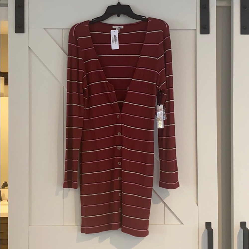 Amuse Society Red Knit dress NWT